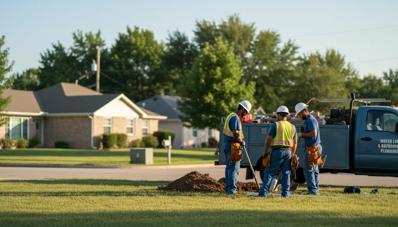 Residential water line and bathroom plumbing service in Stockwell, IN